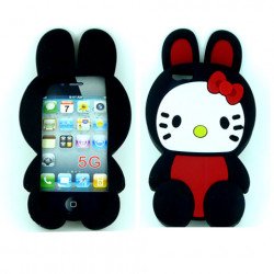 iPhone 5 5S 3D Hello Bunny (Black)